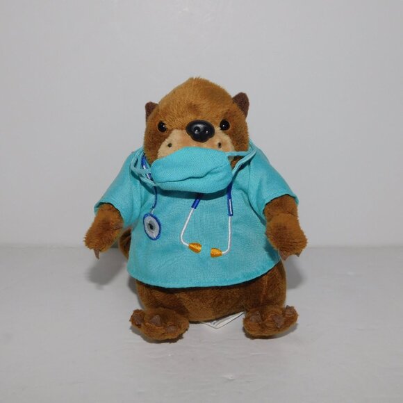 Bell Canada Mobility 6" Plush Beaver Mascot Doctor Nurse Stuffed Toy - Picture 2 of 7